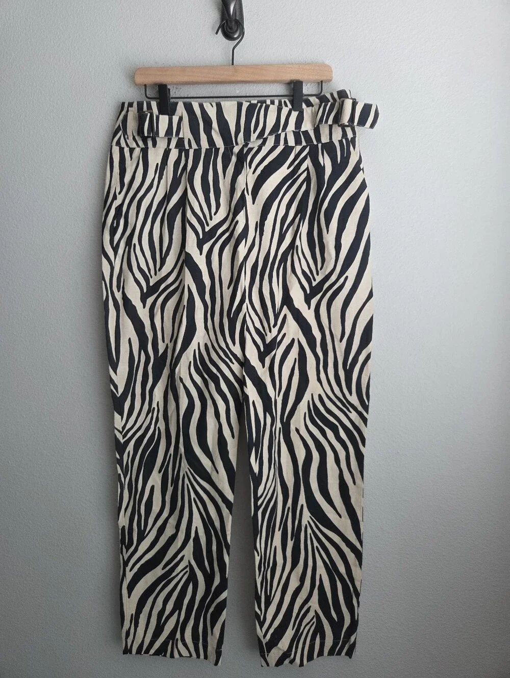 Sezane Francky Trousers in Zebra size 42 NWT